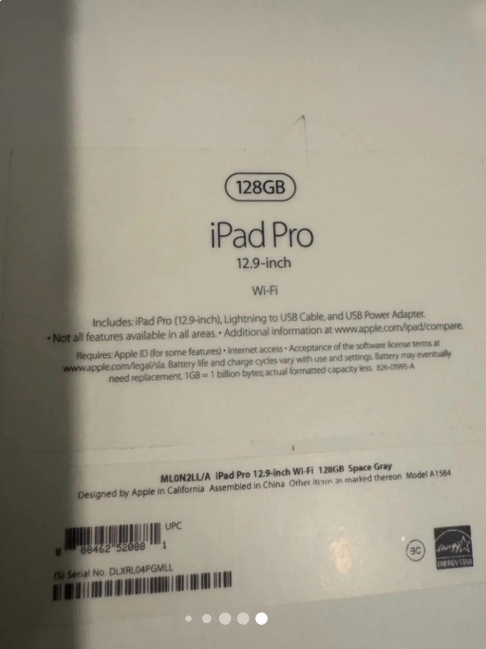Apple iPad 12.9 inch Tablet - WiFi + Cellular- Space Gray